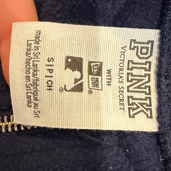 PINK Victoria's Secret Navy Half-Zip Sweatshirt - Picture 3 of 3